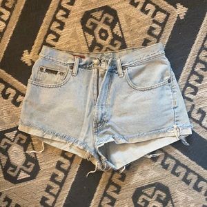 Banana Republic light wash high waist denim shorts